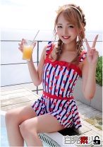貧乳ギャルと水着着衣中出しSEX - 白完素人 - 494SIKA-249