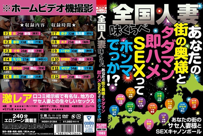 全国人妻味くらべ あなたの街の奥様と タダマン即ハメSEXって ホンマでっか！？ - h.m.p - 41hodv021364